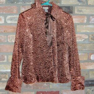 Anthropologie Elevenses mocha faux persian lamb fur hooded jacket NWOT 6